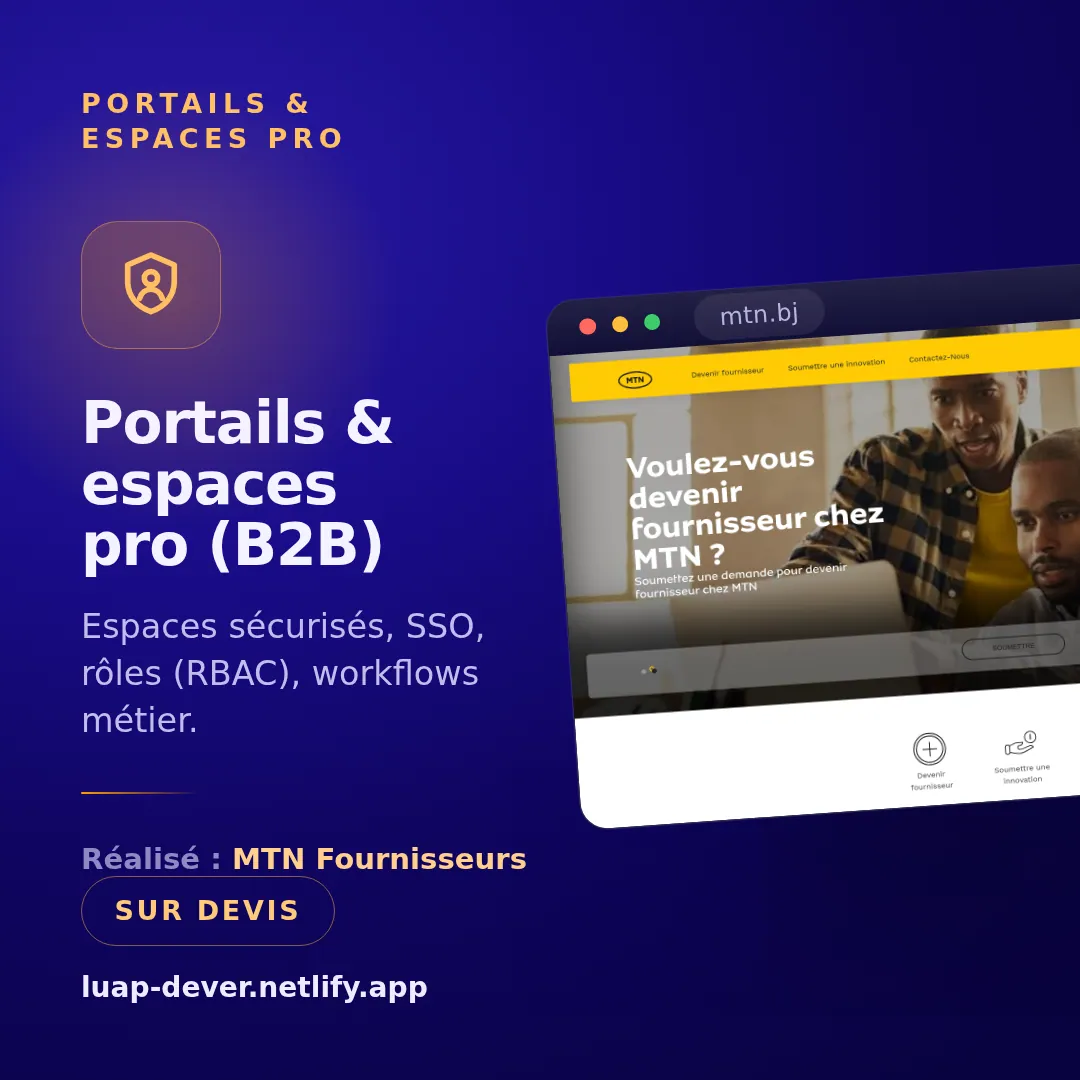 Portails & espaces pro (B2B)